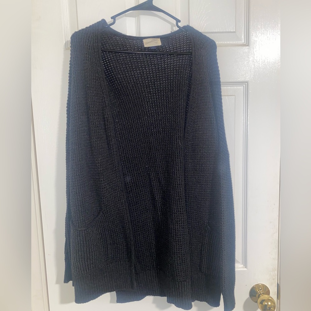 womens universal threads small knit long gray cardigan!